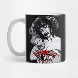 Horror night with haunted doll Mug